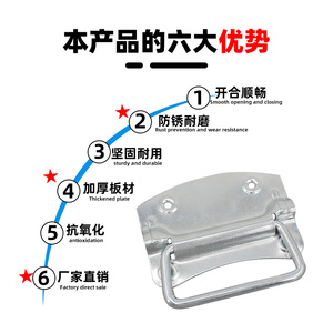 Anwang Heavy Duty Iron Zinc Plated Ring Handle, <b>Foldable</b> Pull for Wooden <b>Crates</b> and Industrial Equipment - Product Image 4