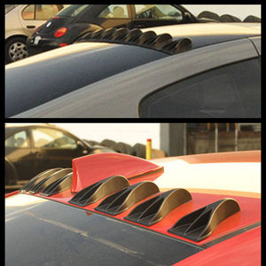 Page Accessories Carbon Fiber <b>Rear</b> <b>Spoiler</b> Wing Shaped For Car Roof Trim Shark Fin Style - Product Image 5