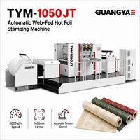 Estampadora Automática de Láminas TYM-1050JT de Alta Eficiencia, 1050 mm, para Papel Tapiz Premium y Rollos de Papel Decorativo, 8000S/H