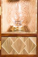 Exclusivo Gabinete de Whisky de Madera Hecho a Mano, Estilo Art Deco, Artesanía Exquisita, Exhibición de Vinos, Caja de Almacenamiento de Licores de Alta Gama, Rectangular