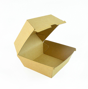 ราคาถูกธรรมดาการออกแบบกระดาษแข็งกระดาษคู่เบอร์เกอร์กล่อง - Product Image 3