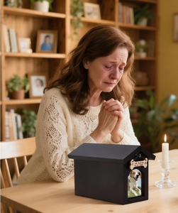 Cross-Border Wooden <strong>Pet</strong> Urn with Photo Frame Dog Tag Hook <strong>Memorial</strong> <strong>Box</strong> <strong>Pet</strong> Funeral Supplies Ashes <strong>Memorial</strong> <strong>Box</strong> - Product Image 3