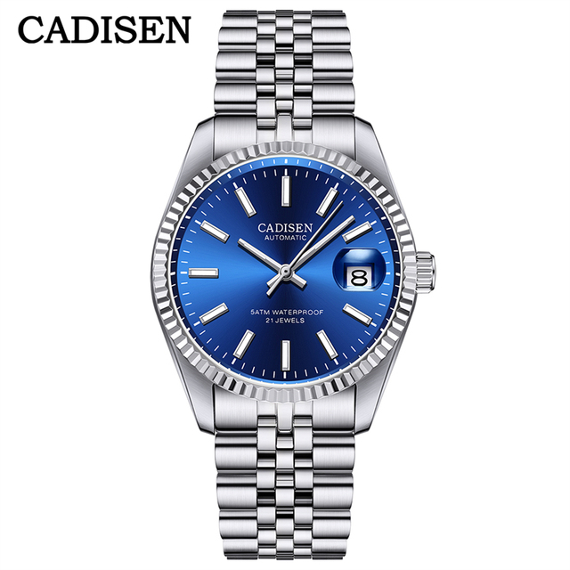 CADISEN New Men Mechanical Watch Hot Selling Automatic Watch Business Stainless Steel Waterproof Watch Men Relogio Masculino