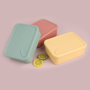Eco-Friendly BPA-Free Leak-Proof Silicone Bento Lunch Box Food Grade Container for Kids <b>Lunchboxes</b> - Product Image 6