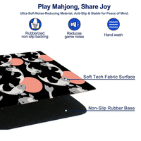 Tapis de mahjong américain très vendu, en caoutchouc antidérapant, réduisant le bruit, tapis de table de mahjong