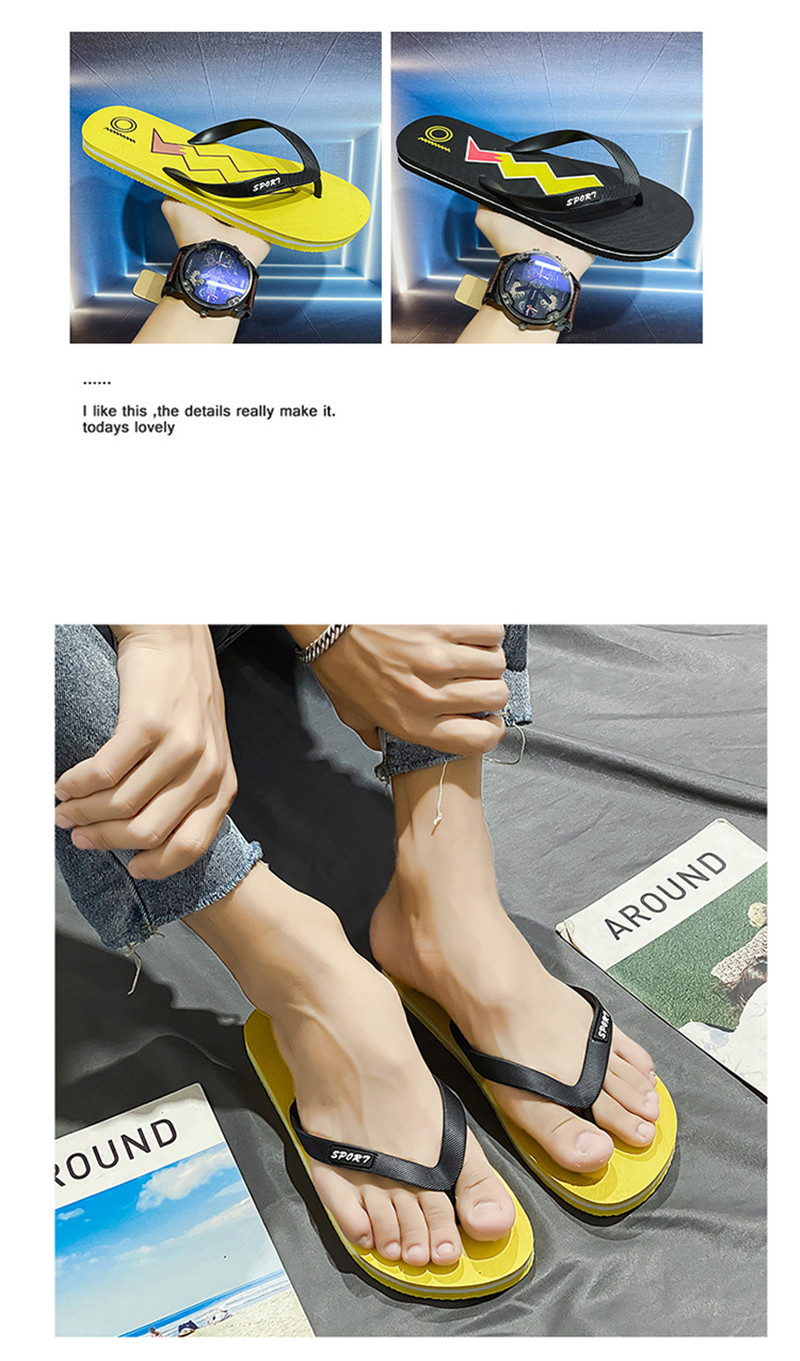 Custom Rubber PE PVC Men's Flip-flops Anti-slip Anti-odor Casual Beach Sandals Filp Flops