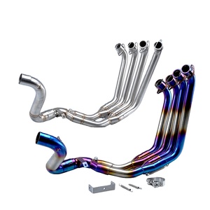 Système d'échappement de moto en acier inoxydable, tuyau de liaison avant, silencieux à enfiler 51 mm, compatible Hon CB650F CB650R CBR650 <span class=keywords><strong>CBR650F</strong></span> - Product Image 1