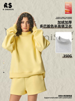 Shorts en molleton à col roulé mi-haut pour femme, coupe skinny, au-dessus du genou