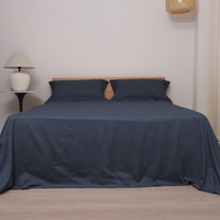 Ensemble de literie en satin 100% coton de haute qualité HFW, 300TC, uni, pour lit simple, double, queen, king, usage hôtelier et domestique