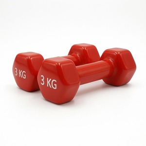 Mancuernas Recubiertas de Vinilo Rojo de 2 LB, Pesas Ligeras para Fitness, Equipo de Ejercicio Unisex - Product Image 5