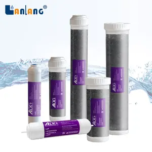 Lanlang 5 stage household water system alkaline water filter cartridge inline T33 big blue size hydrogen alkaline water filter