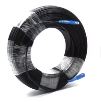 Kabel Fiber Optik FTTH FTTX Hitam LSZH Single Mode 1M 3M SC LC UPC APC Simplex Duplex Patch Cord