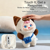 Robot en peluche intelligent de 30 cm avec Wi-Fi, interaction tactile et vocale, compagnon émotionnel, racontant des histoires, yeux LED expressifs