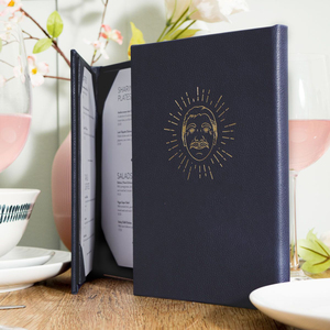 โปรโมชั่นจากผู้ผลิต ปกเมนูร้านอาหาร แฟ้มเมนู โรงแรม ร้านค้า ไวน์บาร์ เมนูหนัง แบบกำหนดเอง - Product Image 1