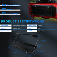 Vente d'usine pour les modèles Jeep Wrangler JL/JLU et Gladiator JT 2018-2026 : Table de rangement pliable pour hayon 2/4 portes