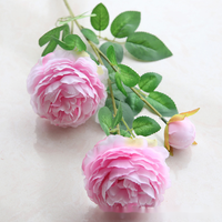 Grosir Dekorasi Pernikahan Sutra Peony Bunga Buatan 3 Kepala Bunga Peony Buatan Bunga Pengaturan