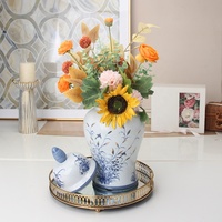Vases de table en céramique blanche en gros et pots personnalisés pour la décoration intérieure au design contemporain