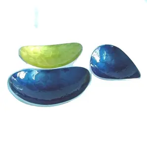 Mangkuk Saji Cor Mangkuk Oval Aluminium dengan Enamel Dalam Satu dan Dua Kompartemen, Juga Tersedia Dalam Enamel dan Logam Yang Aman untuk Makanan