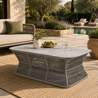 Ensemble de 4 meubles de salon d'extérieur résistants aux intempéries, canapé et chaises de conversation en aluminium pour jardin