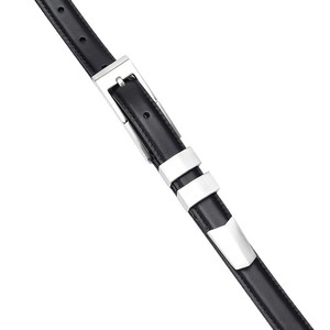 Cinturón de Cuero Genuino de Vaca de Grano Completo Negro con Hebilla de Aleación Vintage, Opción Personalizada, Accesorio de Moda para Hombre y Mujer - Product Image 5