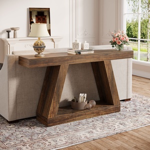 Mesa Consola Estilo Granja Tribesigns, Mesa Rústica de 55 Pulgadas para Sofá con Almacenamiento, Mesa de Entrada Industrial de Madera para Pasillo - Product Image 5