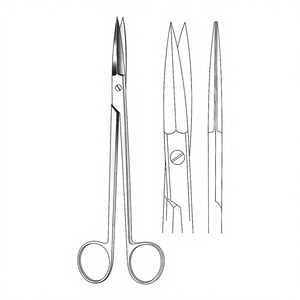 Tijeras McIndoe de 19 cm (7½ Pulgadas), Rectas, para Cartílagos, Bordes Exteriores Semiafilados, Acero Inoxidable, Reutilizables, Quirúrgicas - Product Image 1