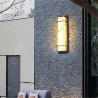 Lampe murale d'extérieur simple et étanche avec source de lumière LED, indice de protection IP65, pour pilier de portail en marbre