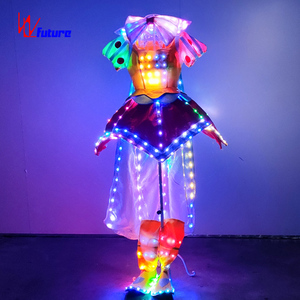 Futuro nuovo LED luminoso bianco neve Cosplay spettacolo ha portato costumi da principessa abiti da ballo da sala costumi Cosplay - Product Image 4