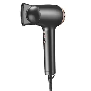 Secador de cabelo Solon de alta potência 1200W, secador de cabelo profissional com bico alisador removível, vento quente e frio