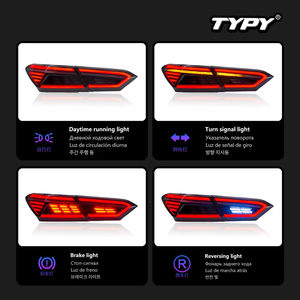ไฟท้ายรถยนต์ TYPY ปี 2018-2023 ไฟท้าย LED พร้อมไฟวิ่งกลางวัน ไฟเลี้ยวแบบไดนามิก อุปกรณ์ตกแต่งรถยนต์สำหรับ Toyota Camry - Product Image 3