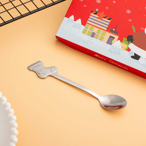 Mini-cuillères à mélanger le miel, fourchettes, ensemble de couverts de Noël avec boîte cadeau pour le thé, le café, les bars et les fêtes - Product Image 5