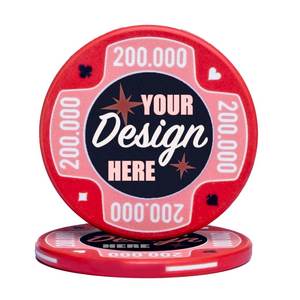 Jetons de poker standard de 39 mm avec plateau, fournitures de casino personnalisées, paquet de 25 - Product Image 2