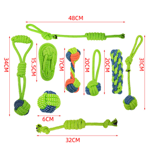 2024 sıcak satış güçlü çeşitli stilleri köpek için ip oyuncak çiğnemek Molar pamuk halat Pet oyuncak seti - Product Image 6