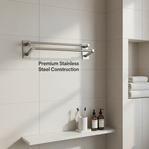 Toallero <span class=keywords><strong>de</strong></span> Baño <span class=keywords><strong>de</strong></span> Acero Inoxidable <span class=keywords><strong>de</strong></span> Doble Capa con Acabado Espejo, Ecológico, Resistente a la Corrosión, <span class=keywords><strong>para</strong></span> Colgar Toallas - Product Image 1