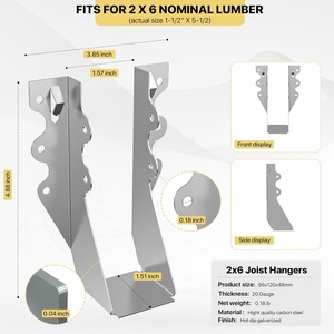 Conectores Metálicos Galvanizados, Accesorios de Construcción, Soporte para Vigas, Edificios Residenciales y Comerciales, Duraderos y Resistentes a la Corrosión - Product Image 3