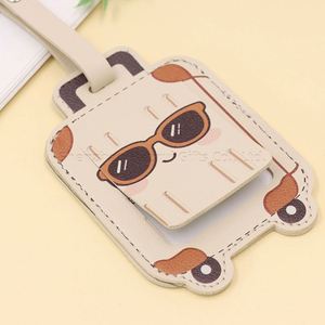 Personalized Cute Cartoon Animal Prints Fashionable Pu Leather Luggage Privacy Protection Carry-On Bags Custom <b>Name</b> <b>Tags</b> - Product Image 6