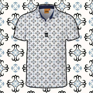 เสื้อกีฬาโพลีเอสเตอร์กันรอยยับสำหรับโปโลเสื้อแนวสตรีทเสื้อยืดถักพิมพ์ลายตามสั่งสำหรับโปโล - Product Image 1