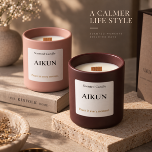 AIKUN - Velas Aromáticas de Cera de Soja No Tóxica, Coloridas y Personalizables, para Decoración del Hogar, Regalos Navideños, Bares, Diwali - Product Image 2