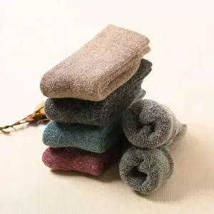Super Thick Winter Thermal Soft Heavy Wool Women Socks Solid Color Merino Wool Socks