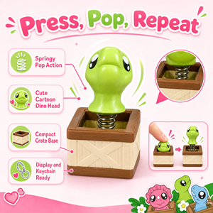 Set di 3 Giocattoli Antistress a Forma di Dinosauro Pop-Up, Giochi Sensoriali per Bambini e Adulti - Product Image 4