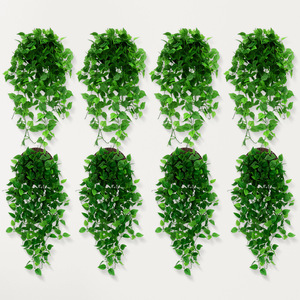Plante artificielle de Pothos en guirlande murale, plante de lierre verte de 100 cm à 200 cm, décoration intérieure en plastique - Product Image 1