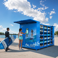 Kiosque de location automatisé 24h/24 et 7j/7, solution de location intelligente pour la location de paddleboards sans assistance