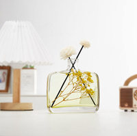 Bouteille en verre de haute qualité pour parfum, diffuseur d'huiles essentielles sans flamme avec bâtonnets en rotin, pour décoration intérieure