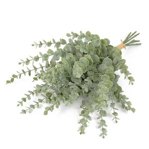 Tallo de <span class=keywords><strong>Eucalipto</strong></span> Artificial de Plástico con Hojas Redondas Escarchadas para Decoración Boho del Hogar y Arreglos Florales para Bodas - Product Image 4