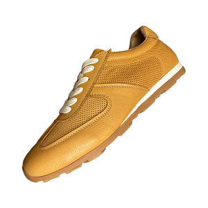 Men's Genuine Leather Retro Training Shoes Hollow-out Soft Cowhide Low <b>Heel</b> Casual Skate Shoes Brown <b>White</b> Black Green - Product Image 5