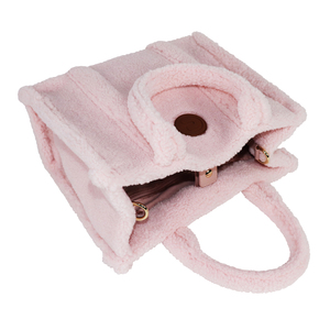 Bolso Tote de Piel Sintética Rosa, Color Sólido, Estilo Moderno, Cierre Abierto, para Uso Diario en Todas las Estaciones, Bolso de Mano para Mujer - Product Image 3