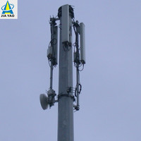Poteau de télécommunication tubulaire monopole en acier galvanisé à chaud 18 30 40 50 M, tour de communication cellulaire