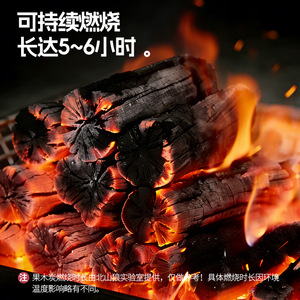 Bisinja Kitayama Wolf Lump Charcoal Sk294 High Temperature Smokeless For Barbecue Outdoor Heating - Product Image 2