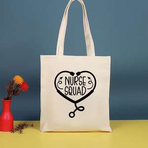 Sac à bandoulière médical pour femmes et hommes, sac fourre-tout à motif de battement de cœur, grande capacité, symboles médicaux, sac à main - Product Image 2