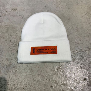 Beanie Cap <b>Knit</b> Custom Logo Ribbed Tag Embroidered Sequin Winter Knitting Beanies Knitted <b>Hats</b> - Product Image 6